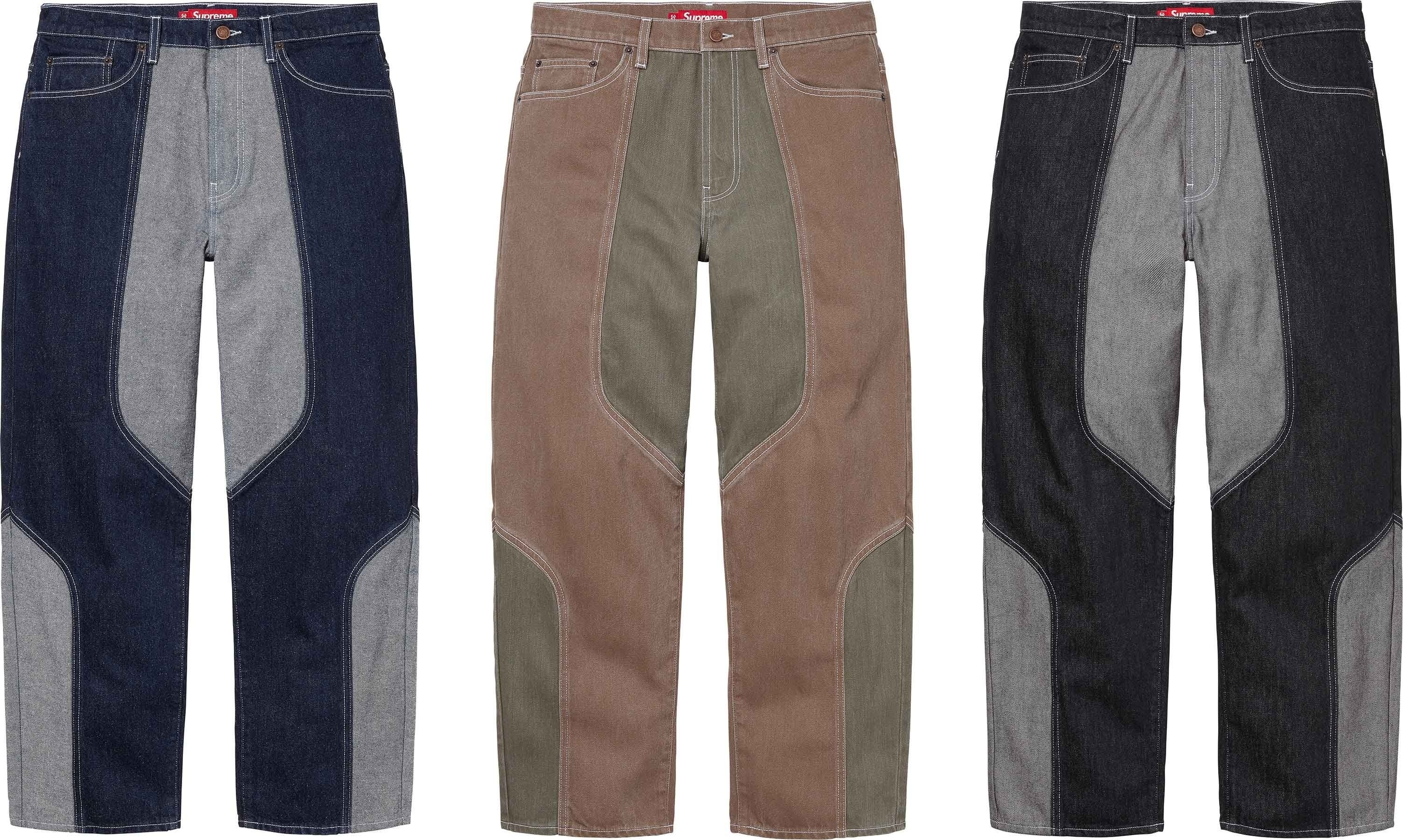 2-Tone Paneled Baggy Jean